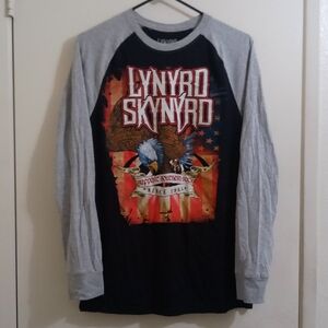 GUC Men's Lynyrd Skynyrd Support Southern Rock Long Sleeve Jersey